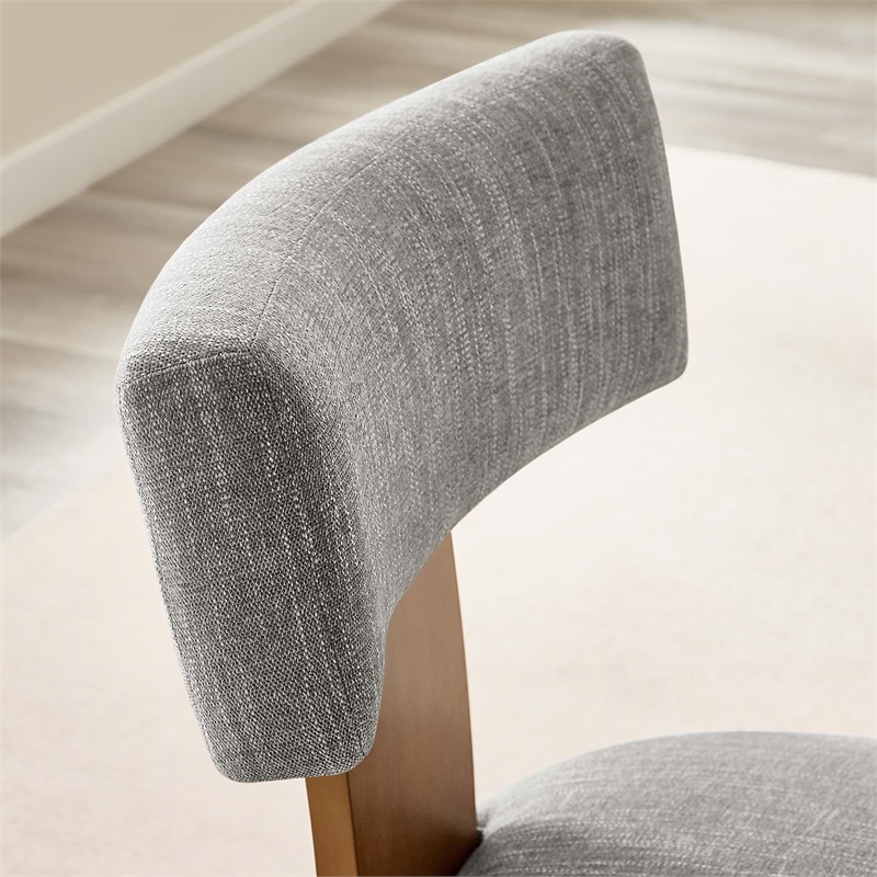 Maklaine Dining Chairs - Set of 2 in Heathered Weave Wheat Deep Brown