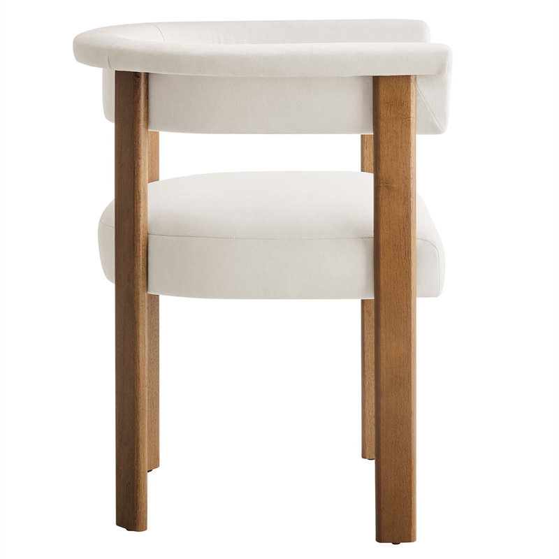 Maklaine Contemporary Performance Velvet Dining Chairs - Set of 2
