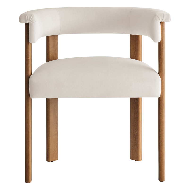 Maklaine Contemporary Performance Velvet Dining Chairs - Set of 2