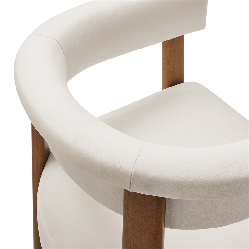 Maklaine Contemporary Performance Velvet Dining Chairs - Set of 2