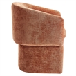 Maklaine Contemporary Dense Foam Padding Chenille Dining Armchair in Rust