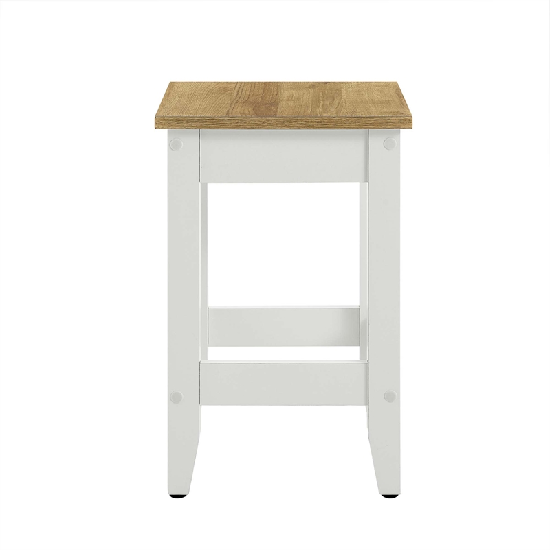 Maklaine Modern / Contemporary Kitchen Stool in Oak White Finish