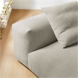 Maklaine Contemporary Modular Upholstered Fabric Armless Chair in Linen