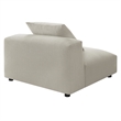Maklaine Contemporary Modular Upholstered Fabric Armless Chair in Linen