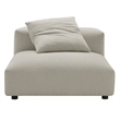 Maklaine Contemporary Modular Upholstered Fabric Armless Chair in Linen