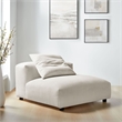 Maklaine Contemporary Modular Upholstered Fabric Armless Chair in Salt