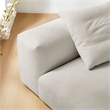 Maklaine Contemporary Modular Upholstered Fabric Armless Chair in Salt