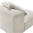 Maklaine Contemporary Modular Upholstered Fabric Armless Chair in Salt