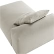 Maklaine Modular Upholstered Fabric Armless Chaise Lounge in Linen