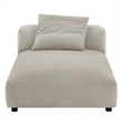 Maklaine Modular Upholstered Fabric Armless Chaise Lounge in Linen