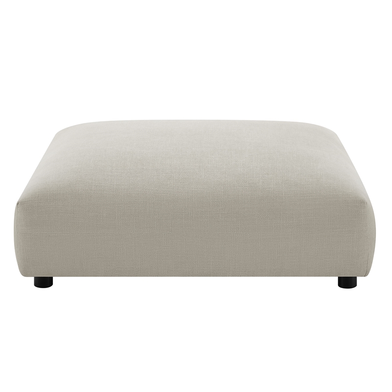 Maklaine 3-Piece Modular Upholstered Fabric Sectional Sofa in Linen