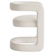 Maklaine Contemporary Performance Velvet Dining Chair in Alabaster