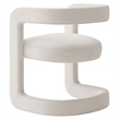Maklaine Contemporary Performance Velvet Dining Chair in Alabaster