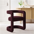 Maklaine Contemporary Performance Velvet Dining Chair in Mulberry