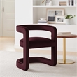 Maklaine Contemporary Performance Velvet Dining Chair in Mulberry