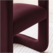 Maklaine Contemporary Performance Velvet Dining Chair in Mulberry
