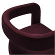 Maklaine Contemporary Performance Velvet Dining Chair in Mulberry