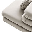 Maklaine Contemporary Dense Foam Padding Armless Chair in Almond