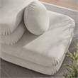 Maklaine Contemporary Dense Foam Padding Armless Chair in Almond