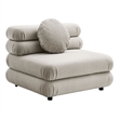 Maklaine Contemporary Dense Foam Padding Armless Chair in Almond