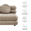 Maklaine Contemporary Dense Foam Padding Armless Chair in Taupe