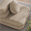 Maklaine Contemporary Dense Foam Padding Armless Chair in Taupe