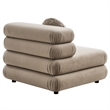Maklaine Contemporary Dense Foam Padding Armless Chair in Taupe