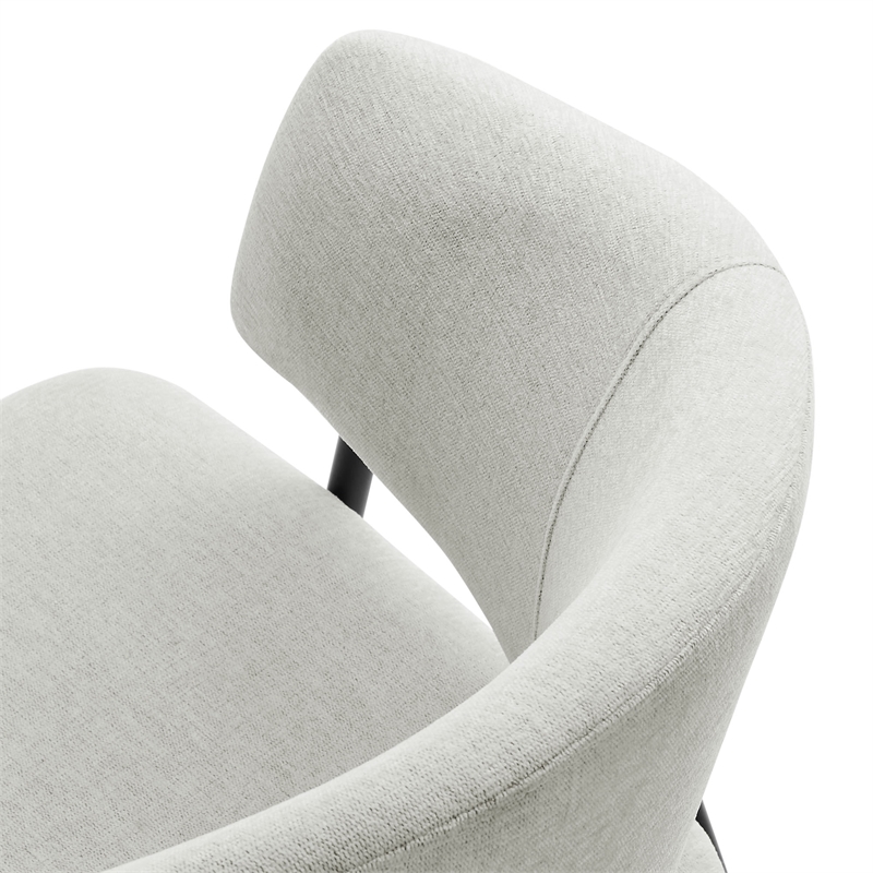 Maklaine Contemporary Dining Chairs Set of 2 in Newsprint Black
