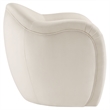 Maklaine Contemporary Dense Foam Padding Accent Chair in Alabaster