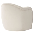 Maklaine Contemporary Dense Foam Padding Accent Chair in Alabaster