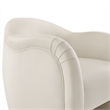 Maklaine Contemporary Dense Foam Padding Accent Chair in Alabaster