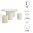Maklaine Modern / Contemporary 5 Piece Dining Table Set in White