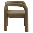 Maklaine Performance Velvet Upholstered Dining Chair in Camel