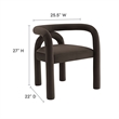 Maklaine Performance Velvet Upholstered Dining Chair in Cocoa