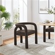 Maklaine Performance Velvet Upholstered Dining Chair in Cocoa