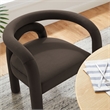 Maklaine Performance Velvet Upholstered Dining Chair in Cocoa