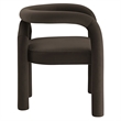 Maklaine Performance Velvet Upholstered Dining Chair in Cocoa