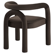 Maklaine Performance Velvet Upholstered Dining Chair in Cocoa