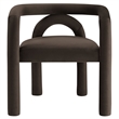 Maklaine Performance Velvet Upholstered Dining Chair in Cocoa
