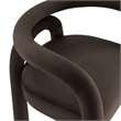 Maklaine Performance Velvet Upholstered Dining Chair in Cocoa