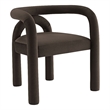 Maklaine Performance Velvet Upholstered Dining Chair in Cocoa