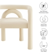 Maklaine Performance Velvet Upholstered Dining Chair in Porcelain