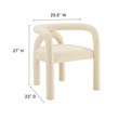 Maklaine Performance Velvet Upholstered Dining Chair in Porcelain