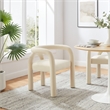 Maklaine Performance Velvet Upholstered Dining Chair in Porcelain