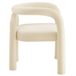 Maklaine Performance Velvet Upholstered Dining Chair in Porcelain