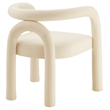 Maklaine Performance Velvet Upholstered Dining Chair in Porcelain