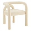 Maklaine Performance Velvet Upholstered Dining Chair in Porcelain