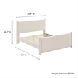 Maklaine Performance Velvet Upholstered Full Platform Bed in Alabaster