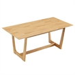 Maklaine Modern / Contemporary Dining Table in Natural Finish