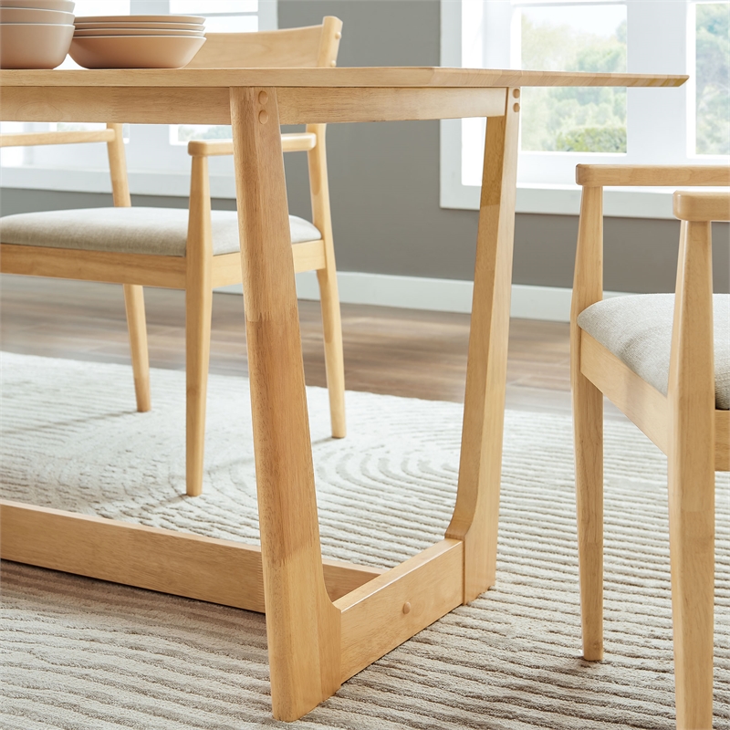 Maklaine Modern / Contemporary Dining Table in Natural Finish